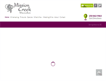 Tablet Screenshot of missioncreekwinecellars.com